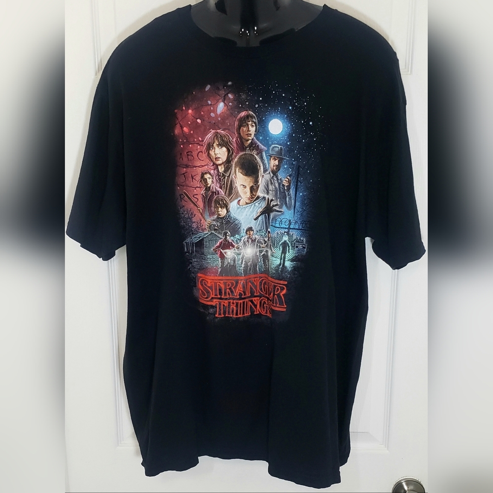 Stranger Things Netflix Cotton T-Shirt Men Size 2XL Black